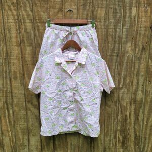 Disney Store Princesses 2 Piece Short Sleeve Short Pajama Set Womens Size M